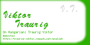 viktor traurig business card